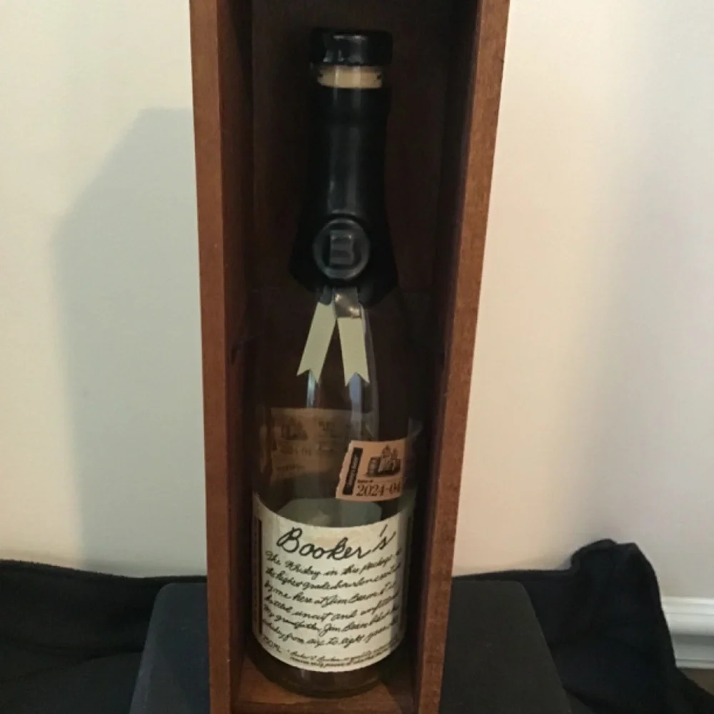 Bookers Bourbon 2024 04 Jimmy's Batch Empty Unrinsed Small‎ Batch Bourbon Bottle